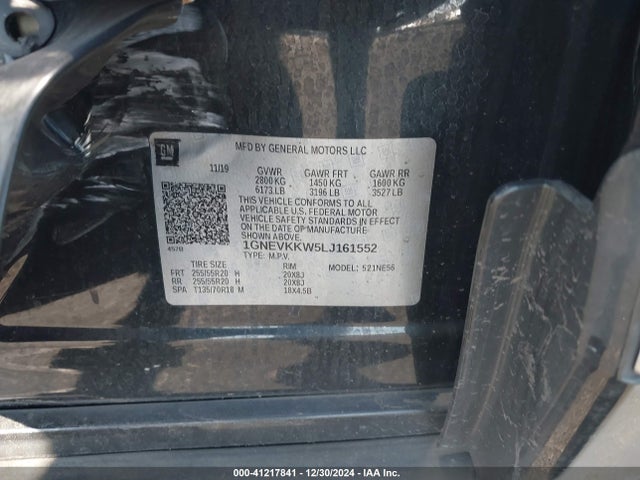Chevrolet Traverse Awd Premier 2020 1GNEVKKW5LJ161552 Image 9