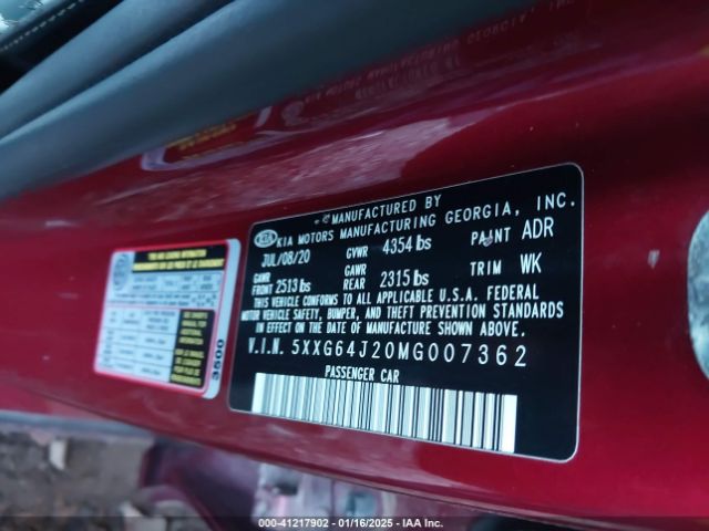 2021 KIA K5 5XXG64J20MG007362 Photo 8