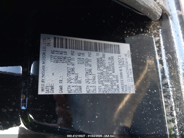 Nissan Frontier Pro-x 4x2 2024 1N6ED1EJ6RN652071 Image 9