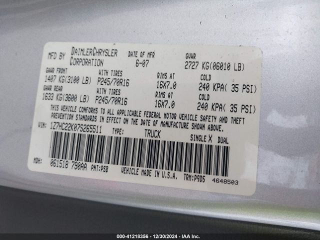 2007 MITSUBISHI RAIDER 1Z7HC22K07S265511 Photo 8