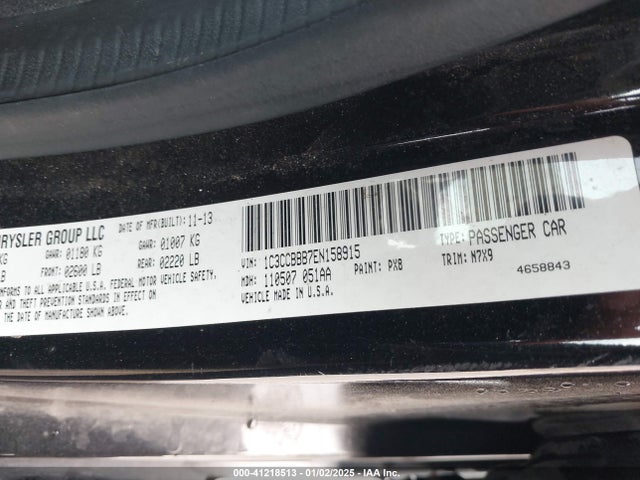 Chrysler 200 Touring 2014 1C3CCBBB7EN158915 Image 9