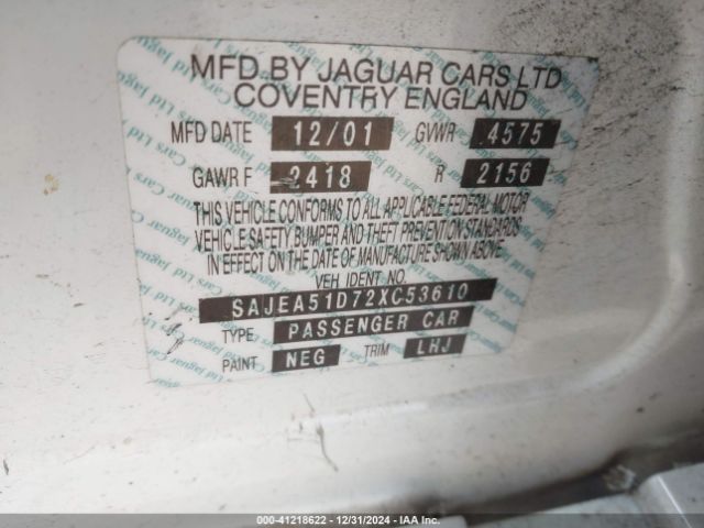2002 JAGUAR X-TYPE SAJEA51D72XC53610 Photo 8