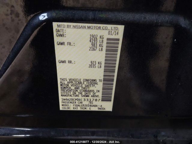 1N4AZ0CP0EC331787 Nissan Leaf Sl