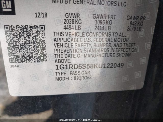 1G1RD6S58KU122049 Chevrolet Volt Premier