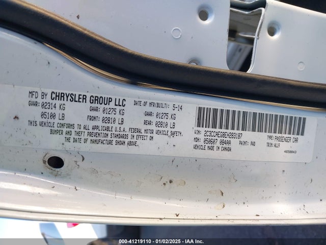 Chrysler 300C 2014 2C3CCAEG8EH283187 Image 9
