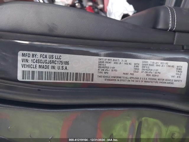 Dodge Durango Srt 392 Premium Awd 2024 1C4SDJGJ6RC175186 Image 9