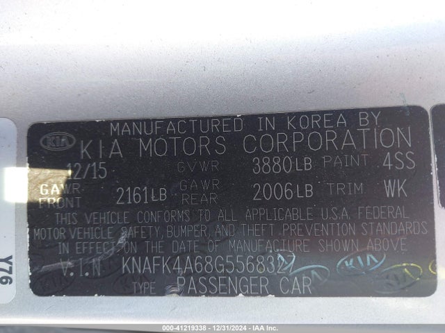 KIA FORTE LX 2016 KNAFK4A68G5568327 Image 9