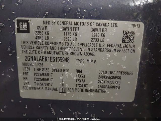 2GNALAEK1E6155948 Chevrolet EQUINOX LS
