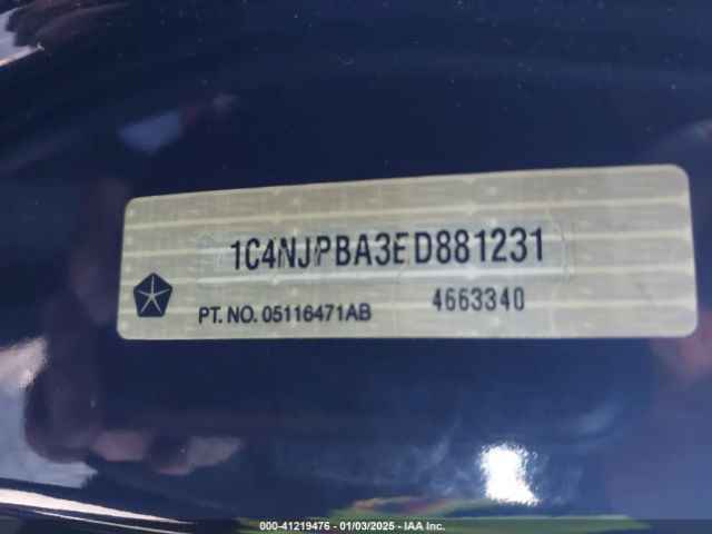 1C4NJPBA3ED881231 Jeep Patriot Sport