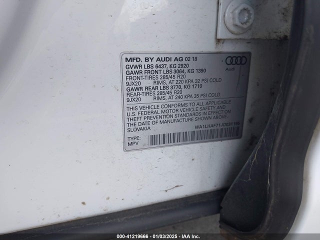 2018 AUDI Q7 WA1LHAF71JD031195 Photo 8