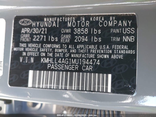 Hyundai ELANTRA SE 2021 KMHLL4AG1MU194474 Image 9