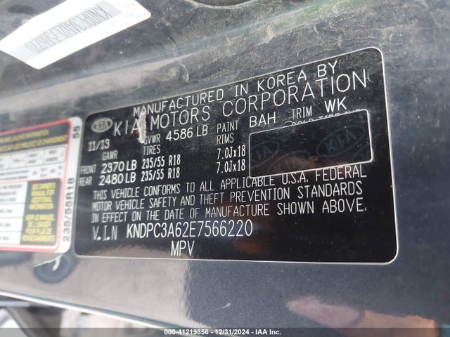 KIA Sportage Sx 2014 KNDPC3A62E7566220 Image 9