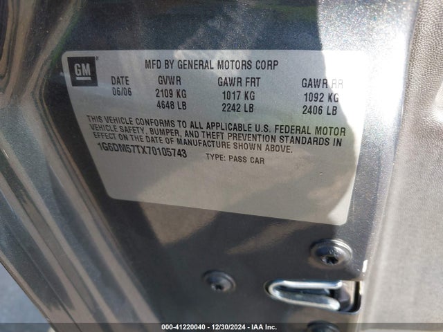 2007 CADILLAC CTS 1G6DM57TX70105743 Photo 8