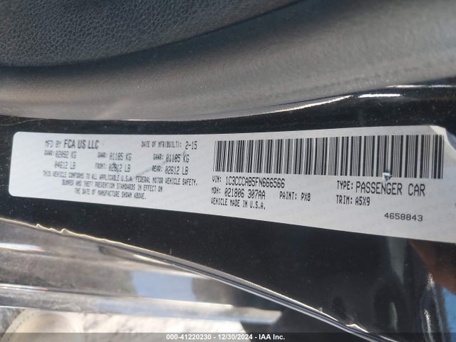 Chrysler 200 Limited 2015 1C3CCCAB5FN666566 Image 9