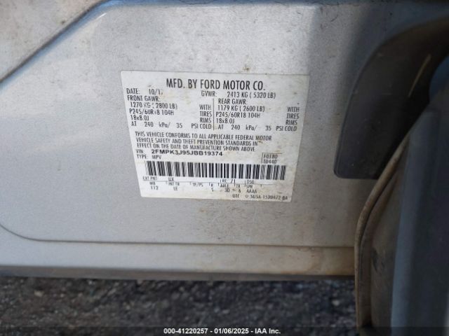 2FMPK3J95JBB19374 Ford EDGE SEL