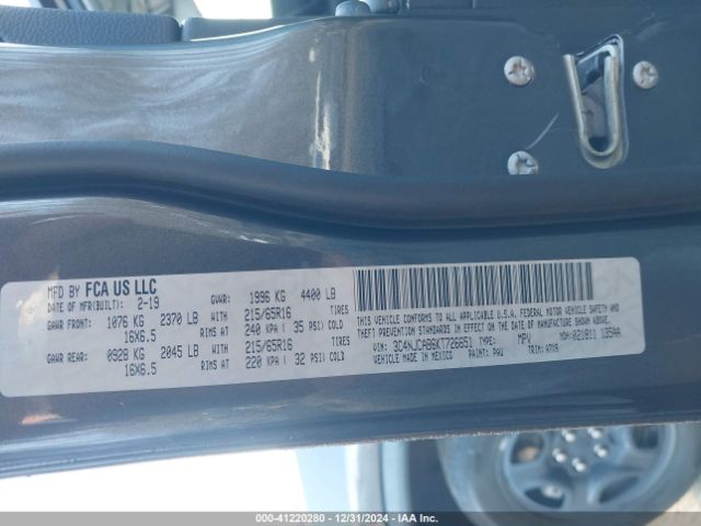 3C4NJCAB6KT726651 Jeep Compass Sport Fwd