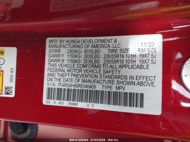 7FARS6H96RE046409 Honda Cr-v Hybrid Sport Touring
