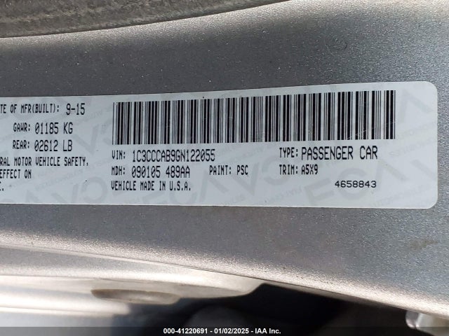 Chrysler 200 Limited 2016 1C3CCCAB9GN122055 Image 9