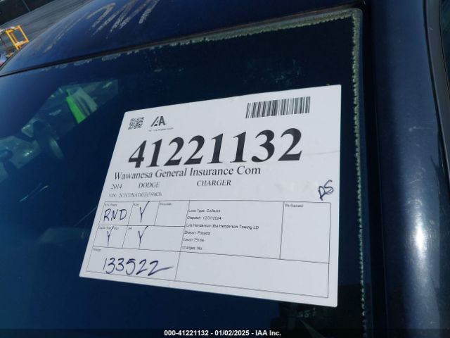 2C3CDXAT8EH350826 Dodge Charger Police