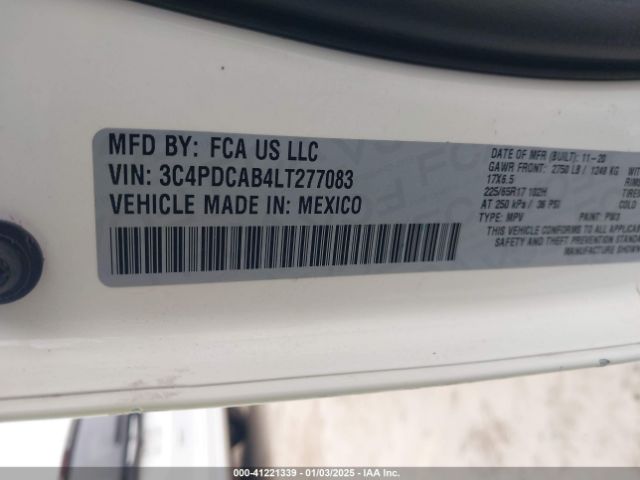 2020 DODGE JOURNEY 3C4PDCAB4LT277083 Photo 8