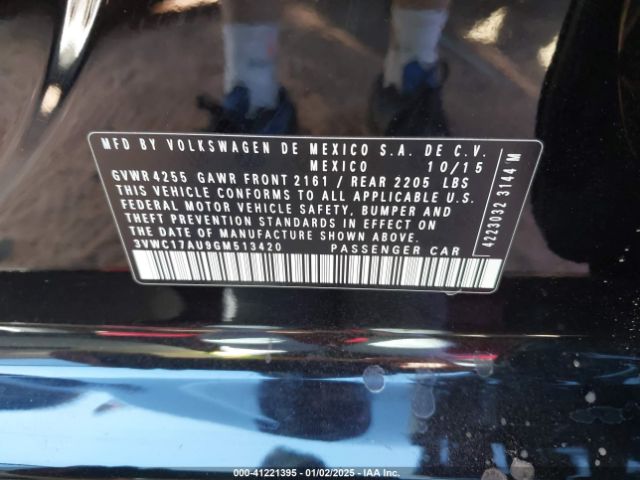 3VWC17AU9GM513420 Volkswagen Golf Sportwagen Tsi Se 4-door