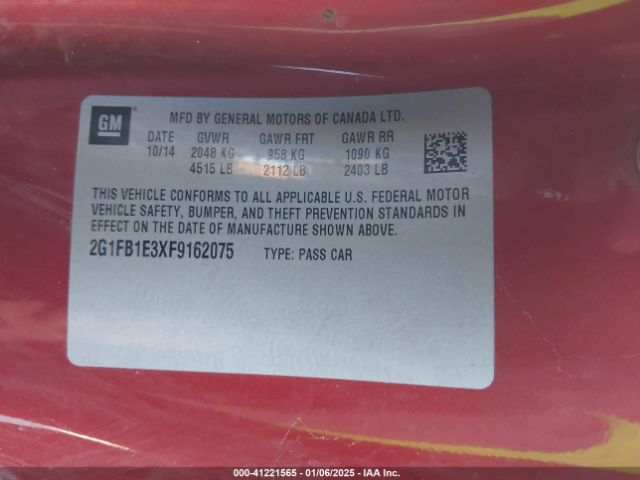 2G1FB1E3XF9162075 Chevrolet Camaro 2ls