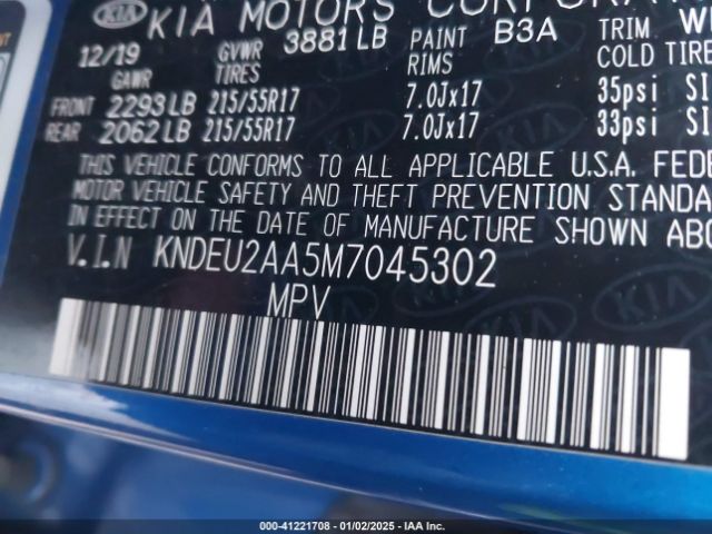 KNDEU2AA5M7045302 KIA SELTOS S