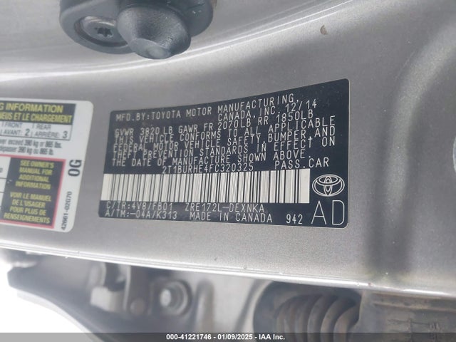 Toyota COROLLA LE 2015 2T1BURHE4FC320325 Image 9