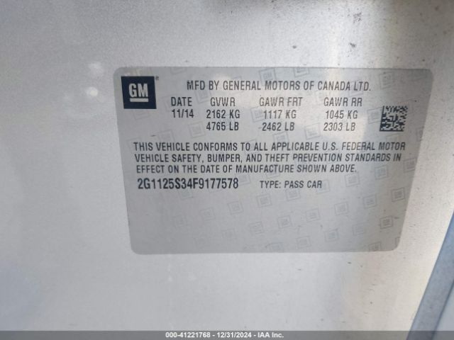 2G1125S34F9177578 Chevrolet Impala 2lt