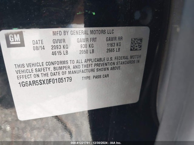 2015 CADILLAC CTS 1G6AR5SX0F0105179 Photo 8