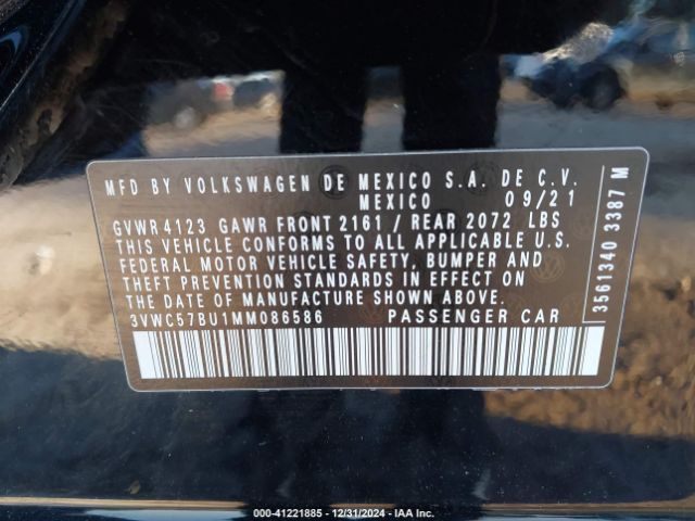 3VWC57BU1MM086586 Volkswagen Jetta