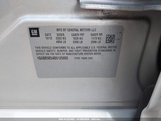 2013 CADILLAC CTS 1G6DE5E54D0125855 Photo 8