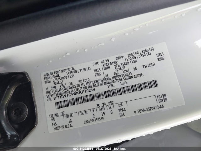 Ford F-150 Xl 2019 1FTEW1CP0KKF10214 Image 9