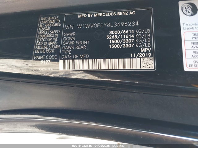 W1WV0FEY8L3696234 Mercedes-Benz Metris