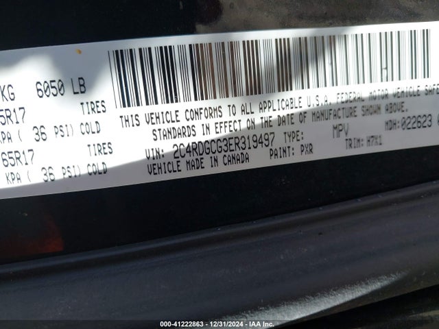 Dodge Grand Caravan Sxt 2014 2C4RDGCG3ER319497 Image 9