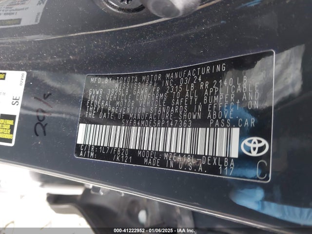 Toyota COROLLA LE 2024 5YFB4MDE5RP147363 Image 9