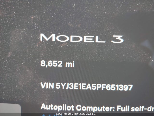 2023 TESLA MODEL 3 5YJ3E1EA5PF651397 Photo 6