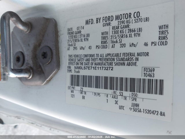 Ford Transit Connect Xl 2014 NM0LS7E71E1173272 Image 9