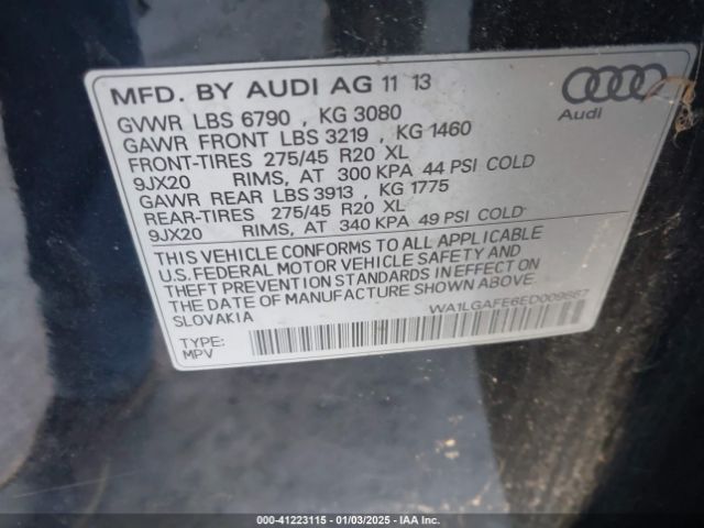 WA1LGAFE6ED009667 Audi Q7 3.0t Premium Plus
