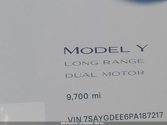 7SAYGDEE6PA187217 Tesla Model Y Awd/long Range Dual Motor All-wheel Drive