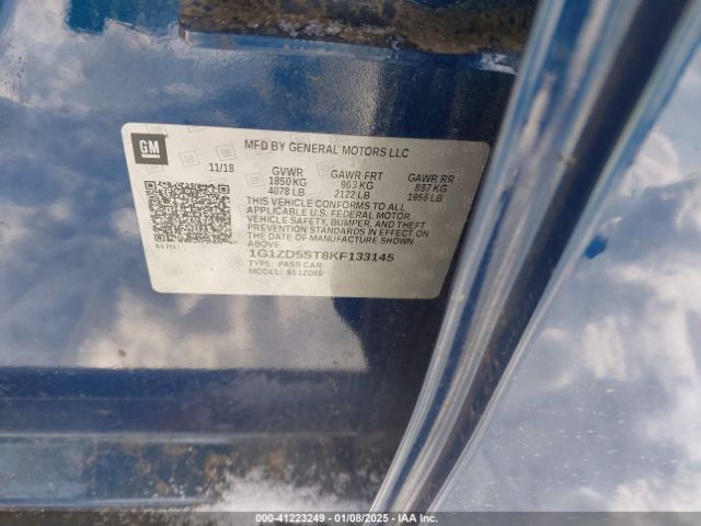 2019 CHEVROLET MALIBU 1G1ZD5ST8KF133145 Photo 8