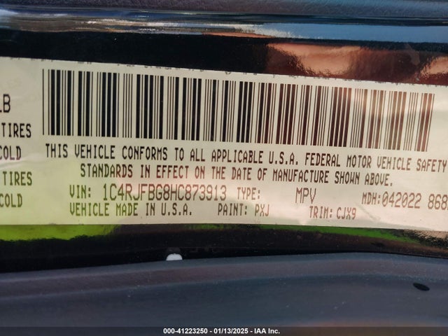 1C4RJFBG8HC873913 Jeep 2017