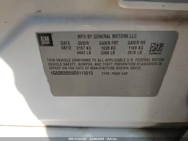 2013 CADILLAC CTS 1G6DE5E59D0113913 Photo 8