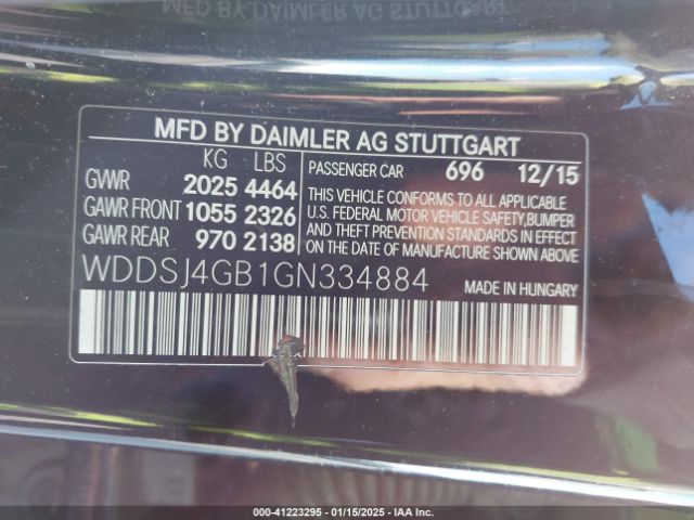 WDDSJ4GB1GN334884 Mercedes-Benz CLA 250 4MATIC