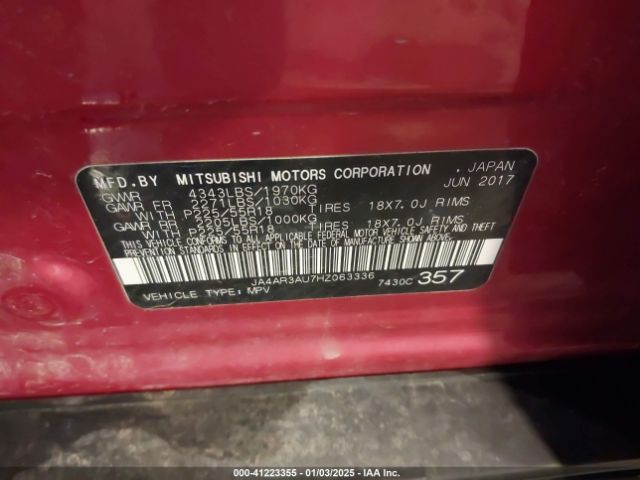 2017 MITSUBISHI OUTLANDER SPORT JA4AR3AU7HZ063336 Photo 8