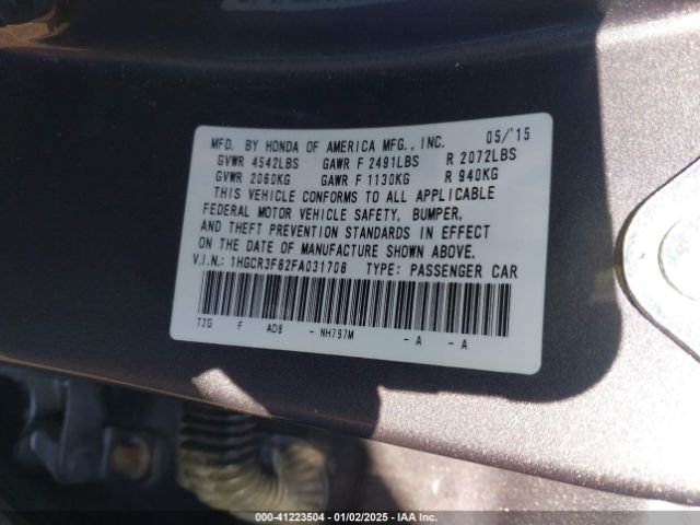 1HGCR3F82FA031708 Honda Accord Ex-l V-6