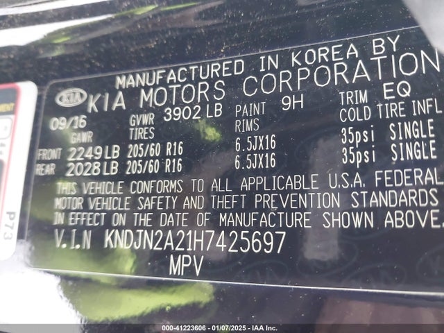 KIA Soul 2017 KNDJN2A21H7425697 Image 9