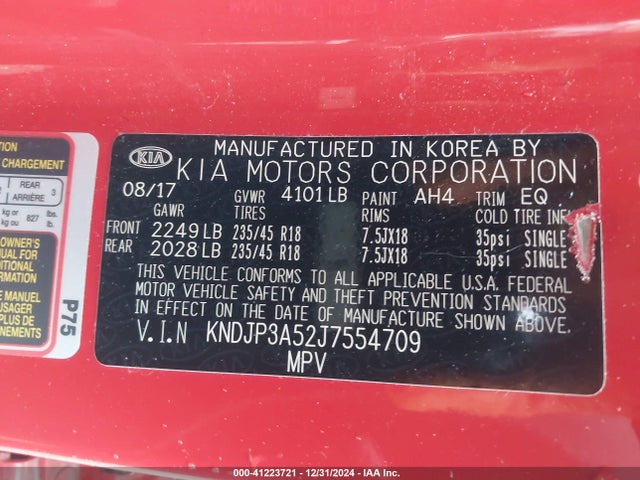 2018 KIA SOUL KNDJP3A52J7554709 Photo 8