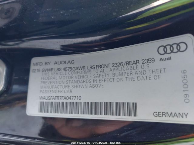 2015 AUDI A5 WAUSFAFR7FA047710 Photo 8