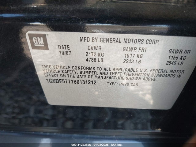 2008 CADILLAC CTS 1G6DF577180131212 Photo 8